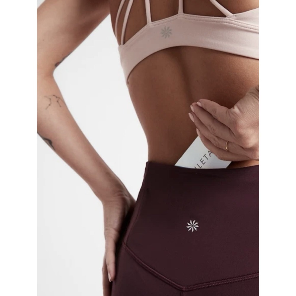 NWT Athleta Elation Ultra High Rise Flare Pant Spiced Cabernet Size XS‎ 981680 - Picture 4 of 7